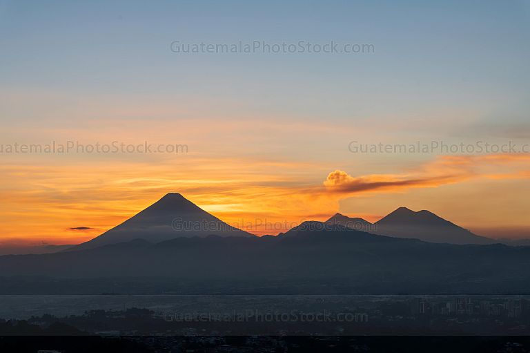 Atardecer sobre la Ciudad de Guatemala