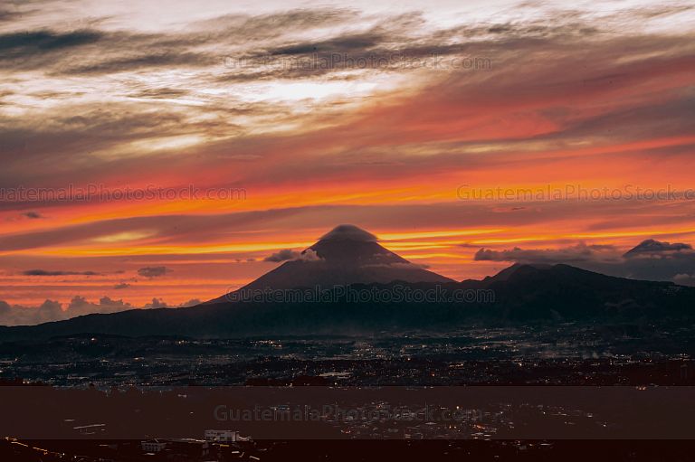 Atardecer sobre la Ciudad de Guatemala