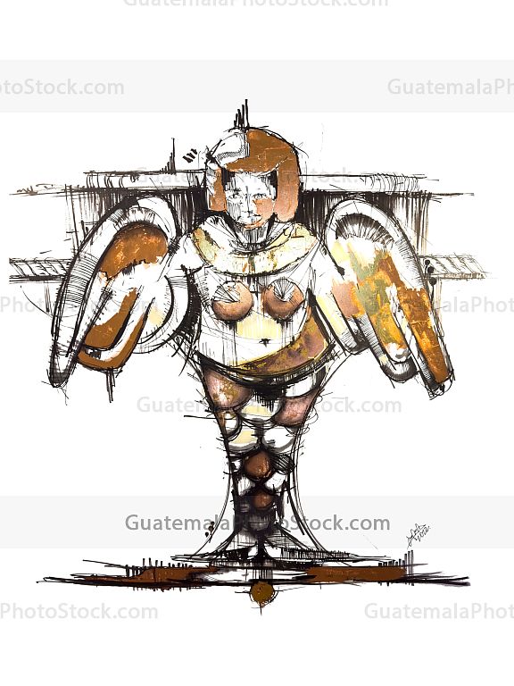 Sketch Sirena obra de José Miguel Muñoz 2022
