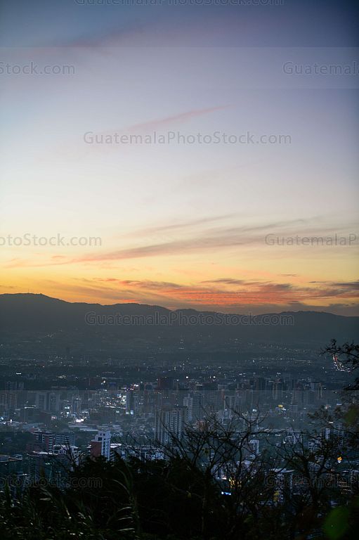 Atardecer sobre la Ciudad de Guatemala