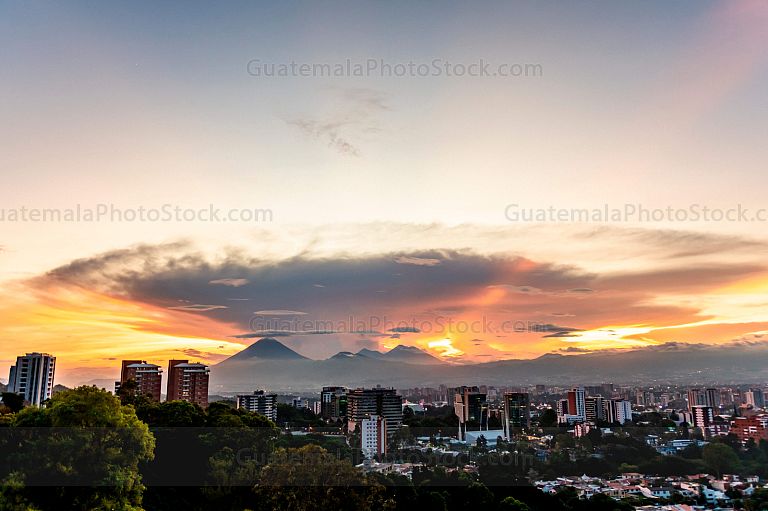Atardecer sobre la Ciudad de Guatemala