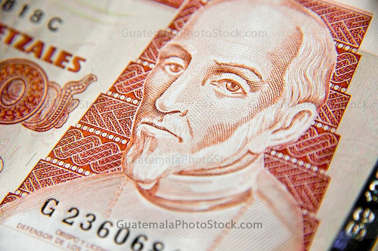 Detalle de billete de cien quetzales
