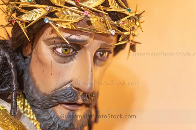 Rostro de la imagen de Jesús Nazareno de las Misericordias El Mesias