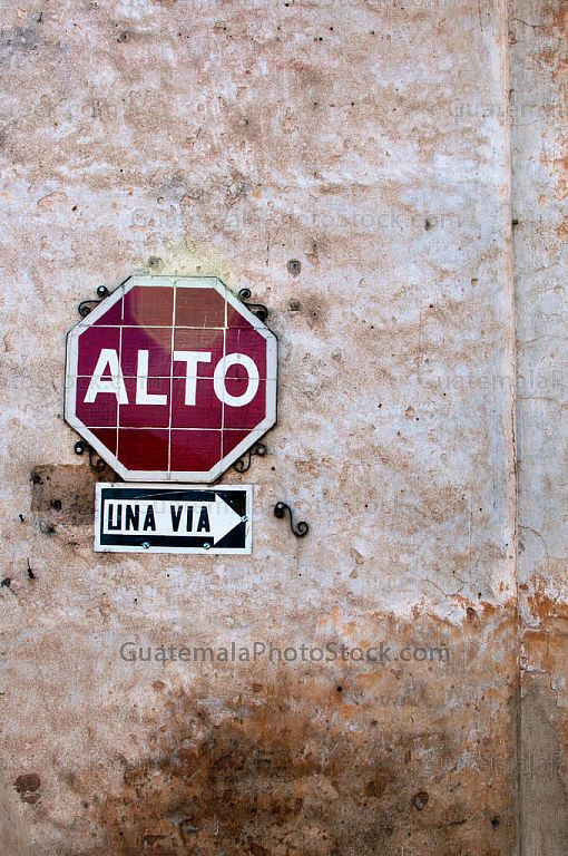 Señalización en Antigua Guatemala