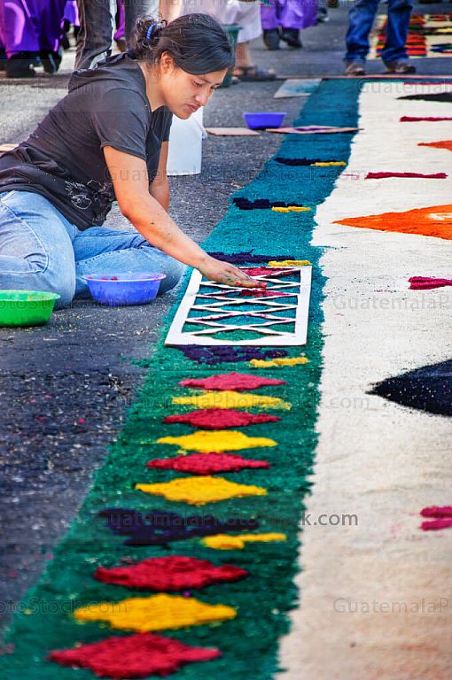 Alfombra de aserrín