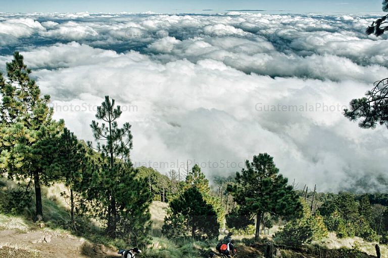 Paisaje desde lo alto del Volcán de Agua