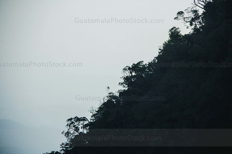 Silueta de montaña