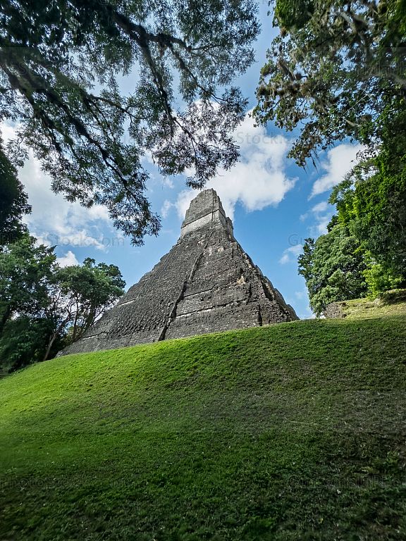 Parte trasera del Templo I, Gran Jaguar del Parque Nacional Tikal