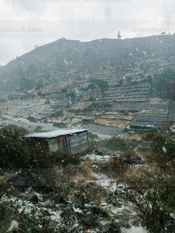 Granizo en la cima de los Cuchumatanes