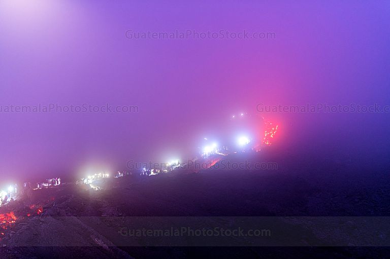 Lava en Volcán de Pacaya