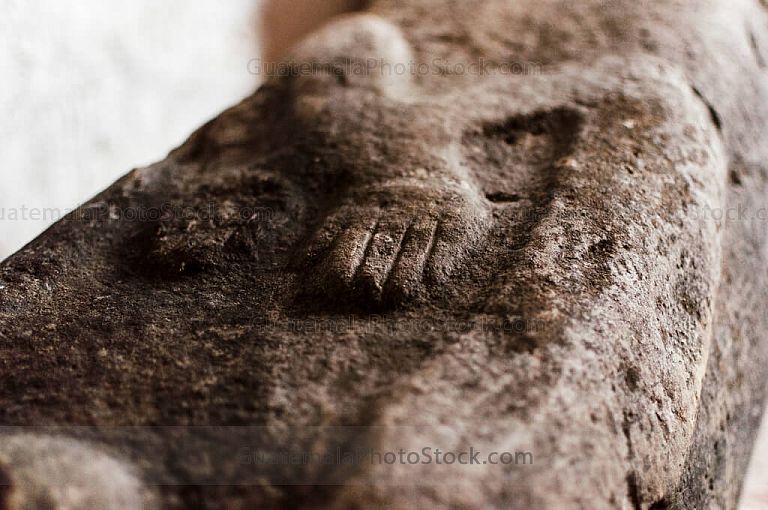 Escultura maya en el museo Finca Chacula