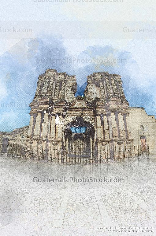 Fachada de la ruina de la Iglesia del Carmen