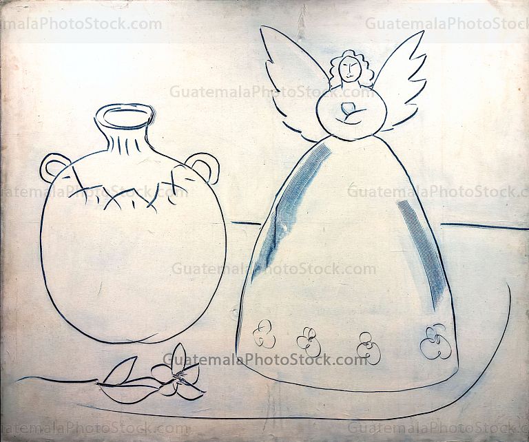 Obra Ángel y Tinaja, Zipacná de León, 1981