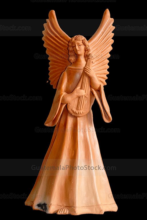 Artesania de barro en forma de angel