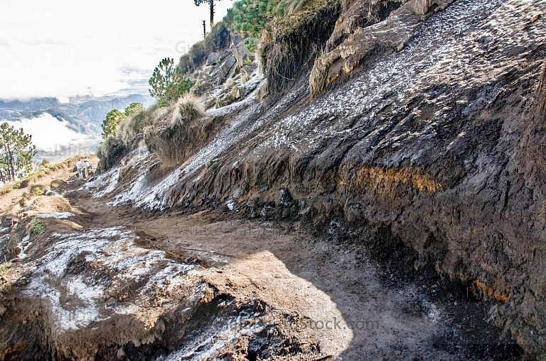 Sendero de ascenso al crater del Volcán de Agua