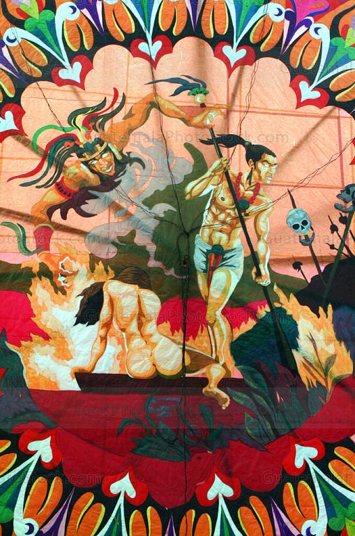 Detalle de Barriletes gigantes de Sumpango