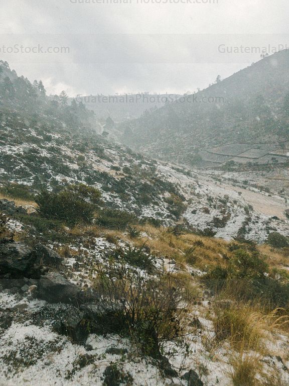 Granizo en la cima de los Cuchumatanes