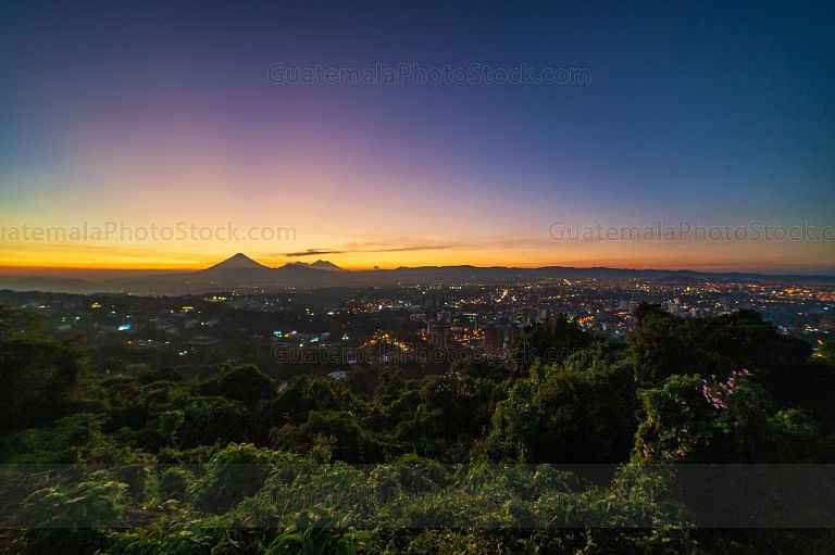 Atardecer sobre la Ciudad de Guatemala