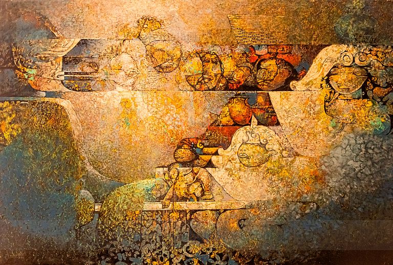 Obra Intersección de dos retratos de grupo, Efrain Recinos, 1979