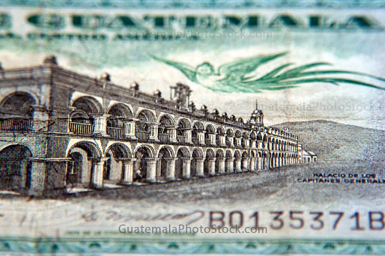 Detalle de un billete de quetzal