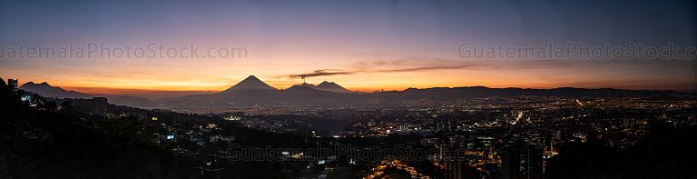 Atardecer sobre la Ciudad de Guatemala