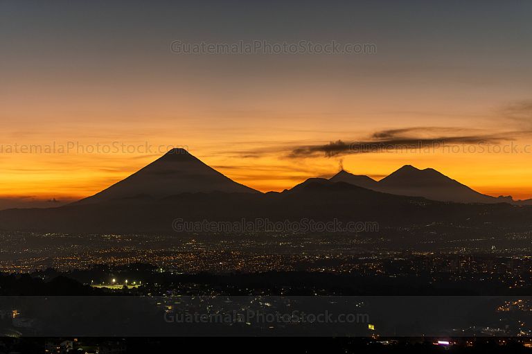 Atardecer sobre la Ciudad de Guatemala