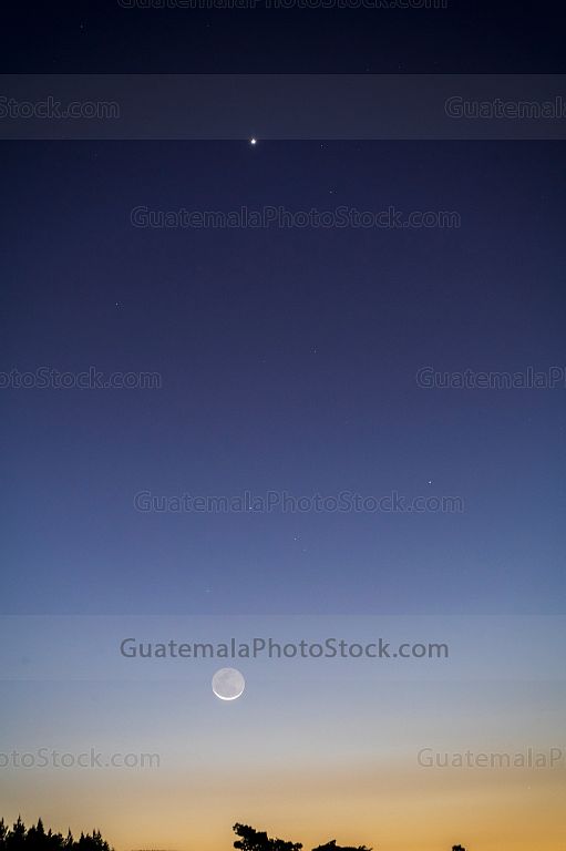 Luna nueva y Venus