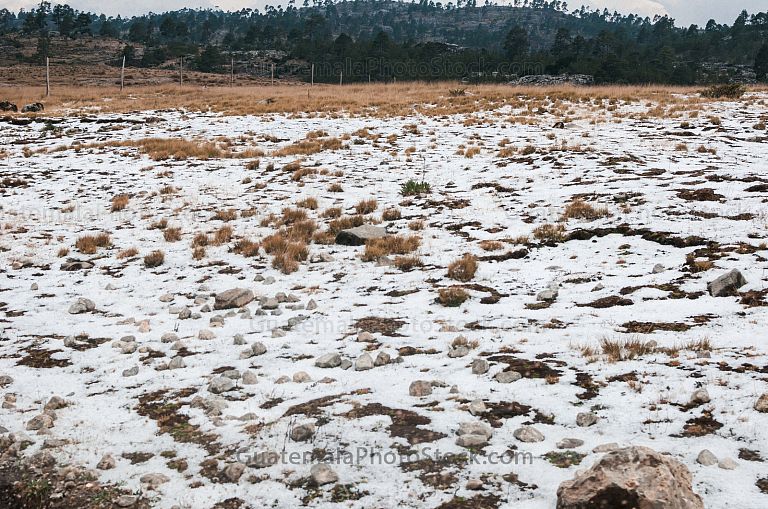 Granizo en la cima de los Cuchumatanes
