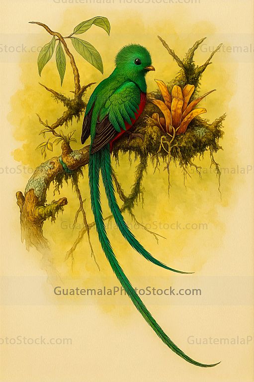 Ilustración de Quetzal