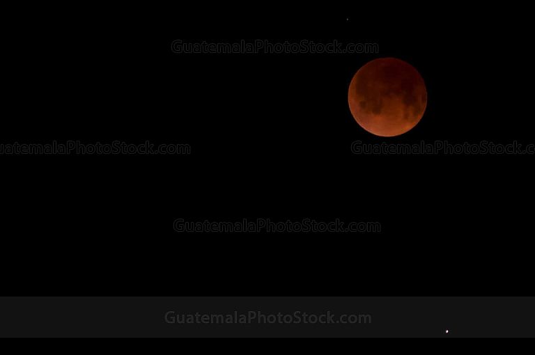 Fase de eclipse de la Luna de sangre