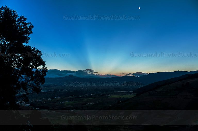Atardecer sobre el Valle de Olintepeque