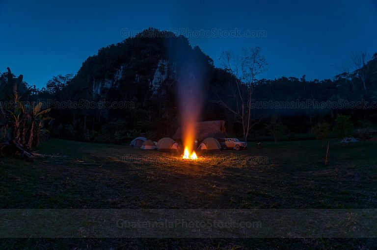 Campamento base en El Jaguar de Candelaria