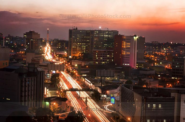 Atardecer sobre la Ciudad de Guatemala