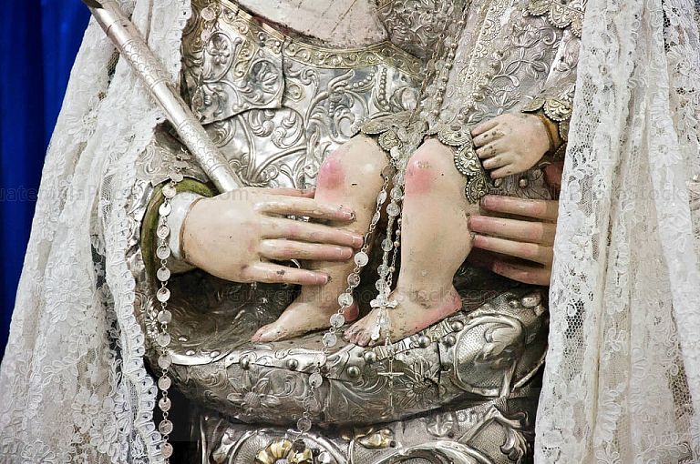 Detalle de la Virgen de Candelaria de Chiantla