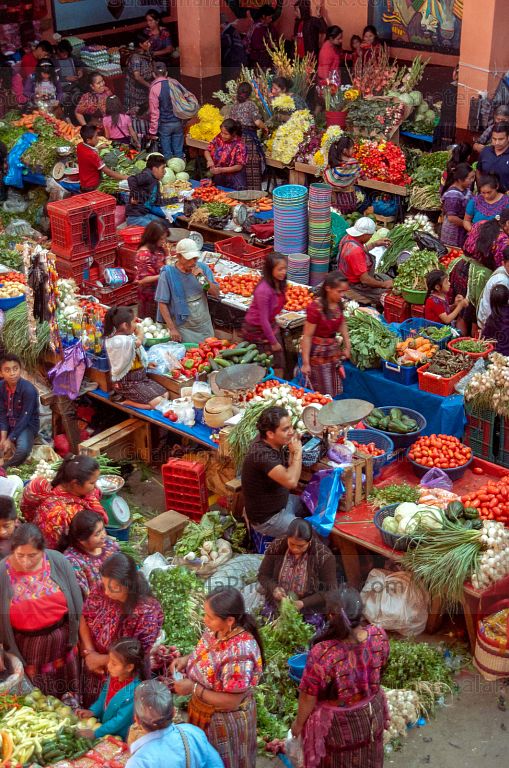 Mercado de verduras de Chichicastenango