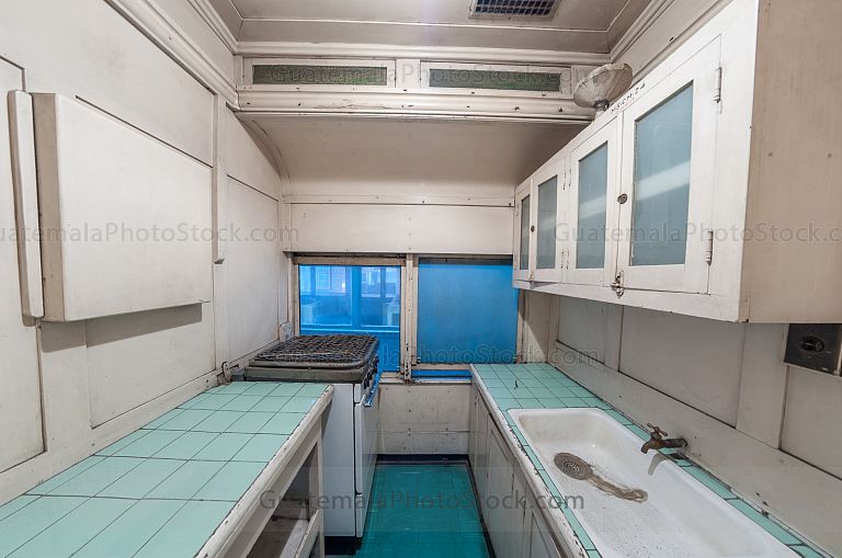 Cocina del vagón presidencial, Museo el Ferrocarril, FEGUA