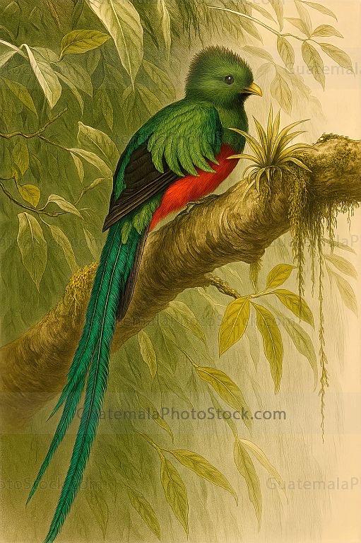 Ilustración de Quetzal