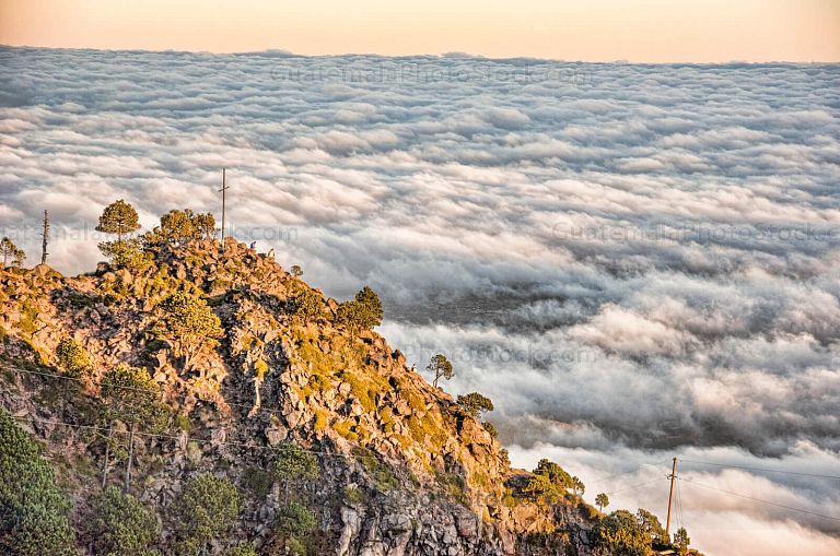 Paisaje del crater del Volcán de Agua