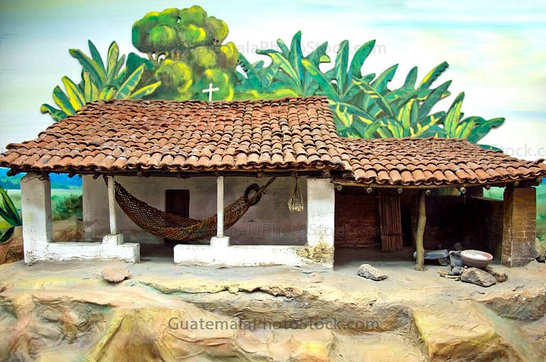 Maqueta de vivienda rural en Guatemala