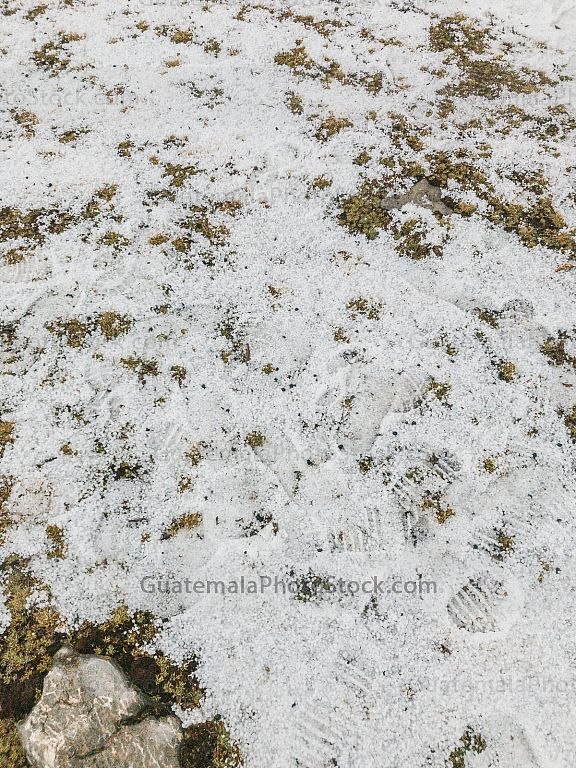 Granizo en la cima de los Cuchumatanes