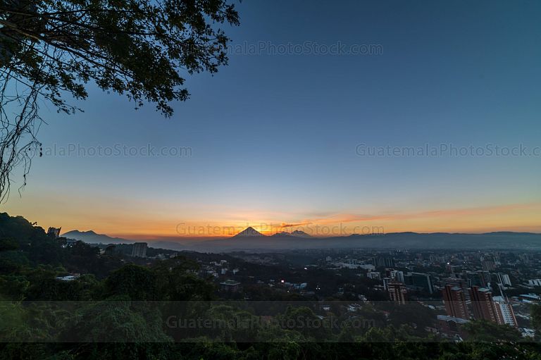 Atardecer sobre la Ciudad de Guatemala