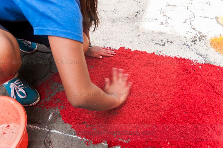 Elaboración de alfombra