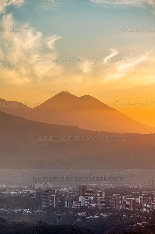 Atardecer sobre la Ciudad de Guatemala