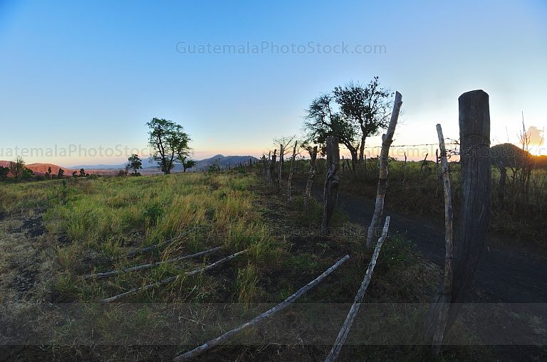 Paisaje camino a los campos de lava