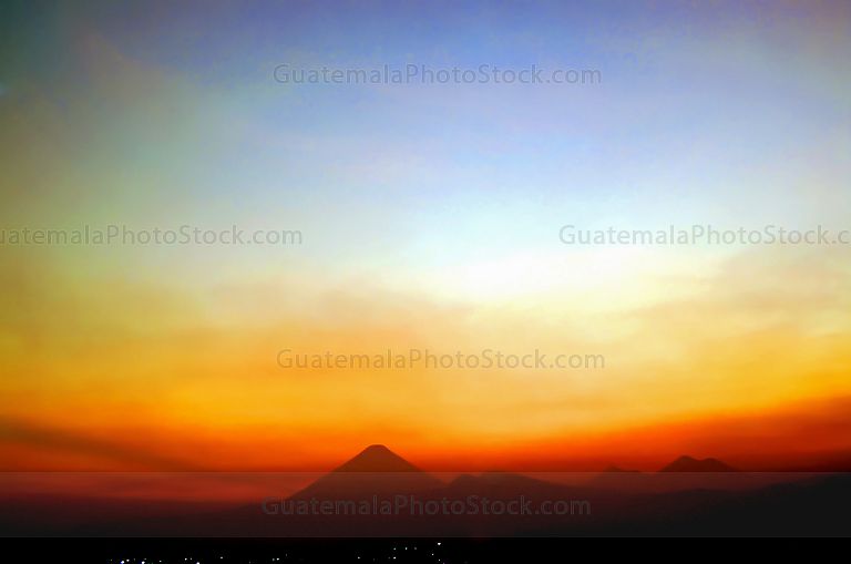 Atardecer sobre la Ciudad de Guatemala