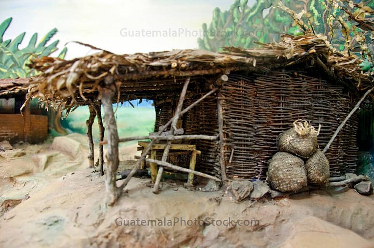 Maqueta de vivienda rural en Guatemala