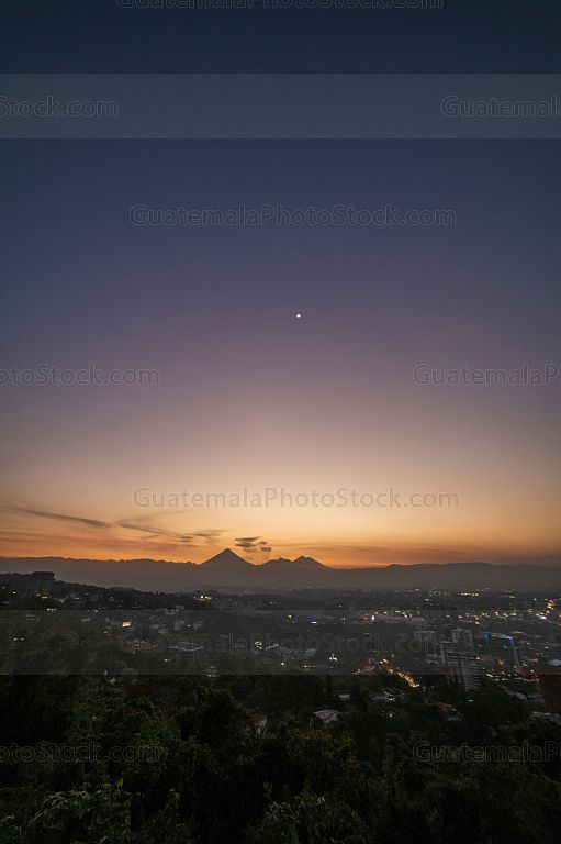 Atardecer sobre la Ciudad de Guatemala