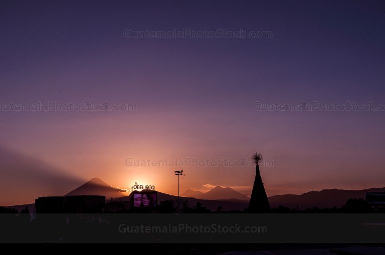 Atardecer sobre la Ciudad de Guatemala