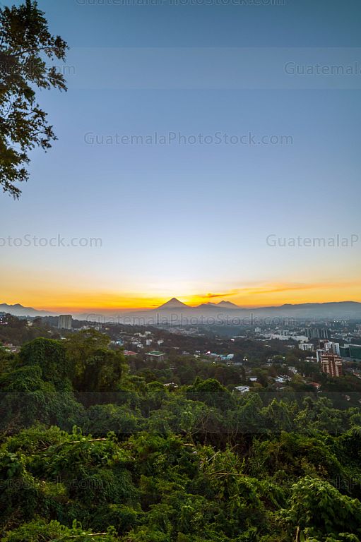 Atardecer sobre la Ciudad de Guatemala