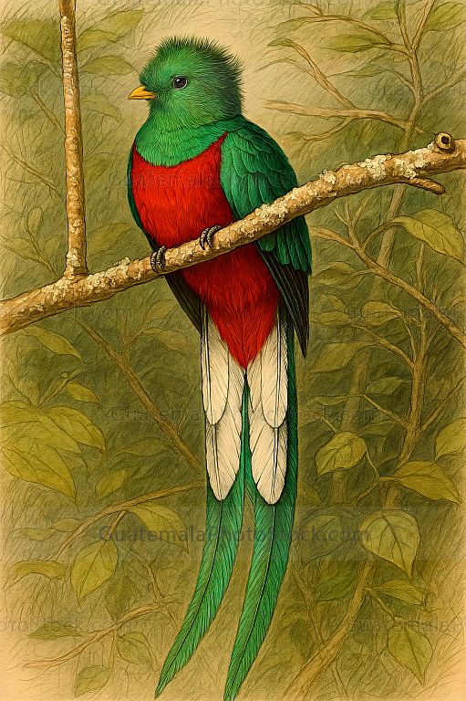 Ilustración de Quetzal